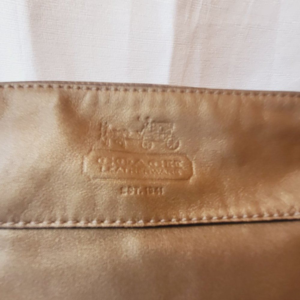 COACH Zoe Honey Mustard Yellow Shiny Liquid Patent Leather Hobo Bag F12735 - Picture 4 of 6